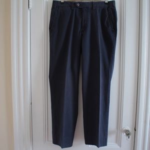 Drinkwater's Cambridge Hiltl Cotton Navy Blue Dress Pants Romania Made‎ Size 34